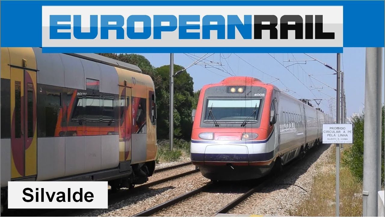 Comboios de Portugal Alfa Pendular & Suburbano Trains cross at Apeadeiro de Silvalde