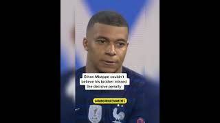 Ethan Mbappe Couldn T Believe His Brother Missed The Decisive Penalty Shorts Youtube