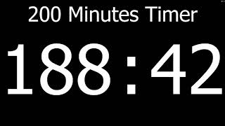 Countdown || 200 Minutes Timer no beeps 1080P