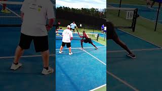 7' Foot Giant Avoids Out Balls in Pickleball