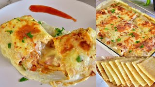 افخم وأطيب صنية دجاج بالكريب و البشاميل الطعم حرفيا بشهي😋Crepe with chicken, vegetables and bechamel