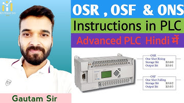 OSR, OSF, ONS instructions  in PLC. One Shot Rise instruction। Gautam Sir। Techsocon India