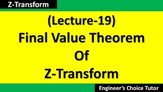Final value theorem of Z-transform