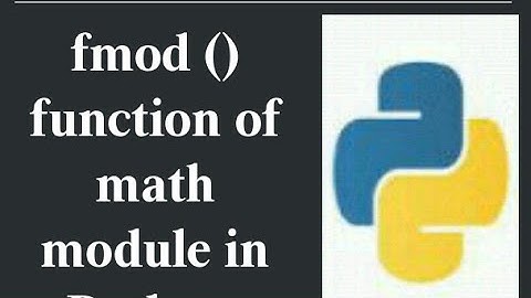 fmod() function of math module in python