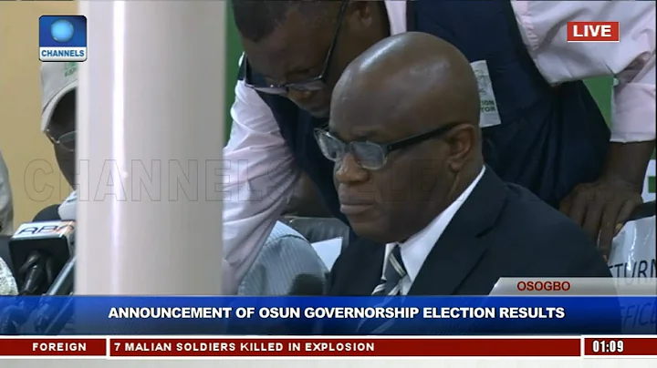 Announcement Of Osun Governorship Election Results Pt.1