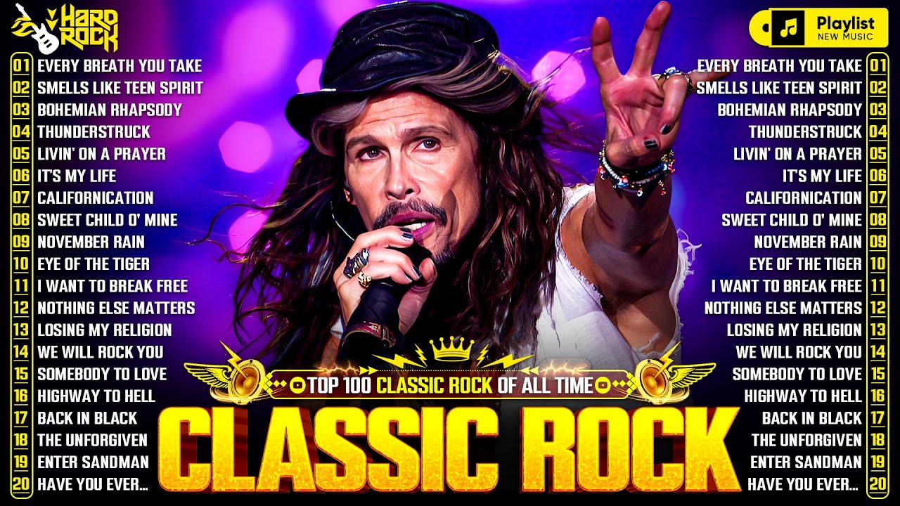 Aerosmith, Bon Jovi, AC/DC, Metallica, Nirvana, Queen 🔥 Classic Rock Songs 70s 80s 90s Full Album