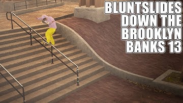 Session (Skate Sim) Edit - Bluntslides in ALL STANCES down the Brooklyn Banks 13 🥳 (4K Resolution)