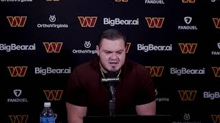 Ol Nick Allegretti Speaks To The Media After Re-Signing Washington Commanders