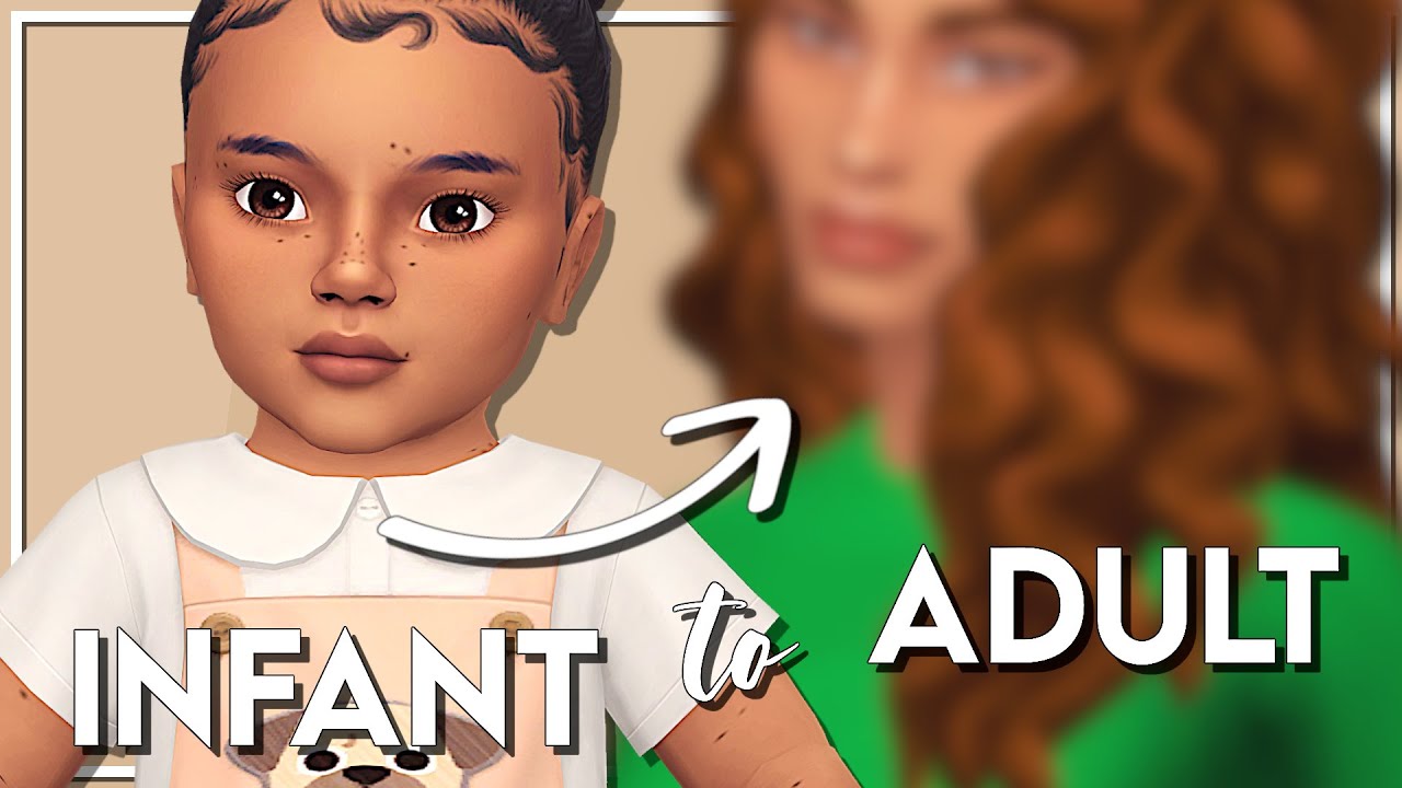 INFANT TO ADULT CHALLENGE! |  sims 4 create a sim + cc links