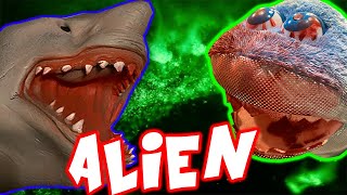 EVIL ALIEN ATTACKS SHARK PUPPET!!!!!