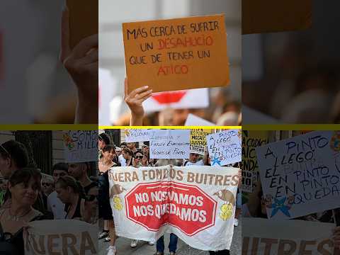 Los cánticos de la manifestación en protesta por la crisis de la VIVIENDA en Madrid #shorts