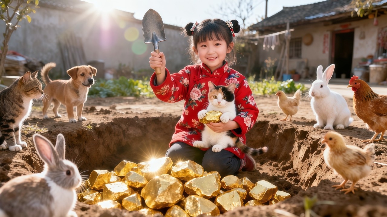 A menina genial ouve animais, achou ouro infinito e mudou o destino da família!