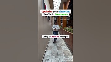 Optimize your LinkedIn profile in 30 minutes🚀 #shorts #youtubeshorts #viralvideo #chatgpt  #job