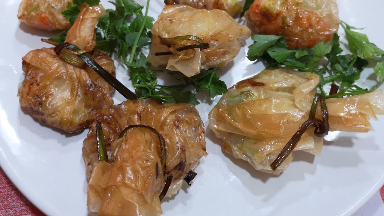 CRUJIENTES SAQUITOS DE LANGOSTINOS