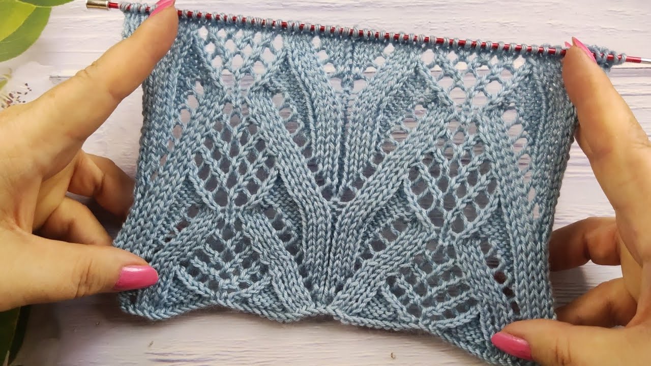 Lace Stitch Knitting Pattern| Ajourmuster stricken| Punto Traforato ai ferri| Point Ajouré de Tricot