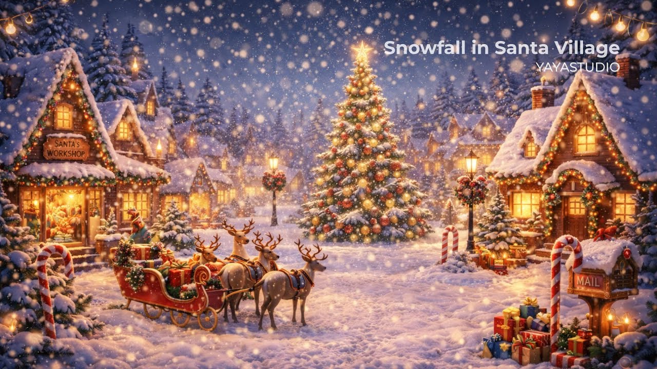 Snowfall in Santa Village ❄️ | Whimsical Christmas BGM & Cozy Winter Music