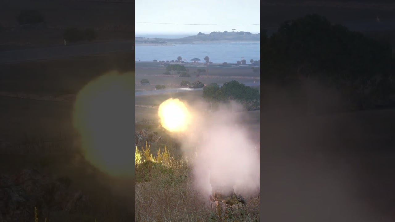 Anti-tank system destroys the enemy tank - Milsim 