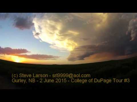 low precipitation storm supercell at sunset time lapse - YouTube