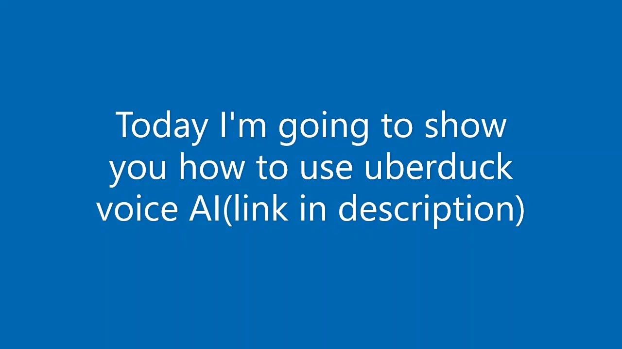 How to use Uberduck voice AI (Part 1)