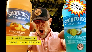 Seagram's Escapes Peach Bellini & Calypso Colada Review by A Beer Snob's Cheap Brew Review