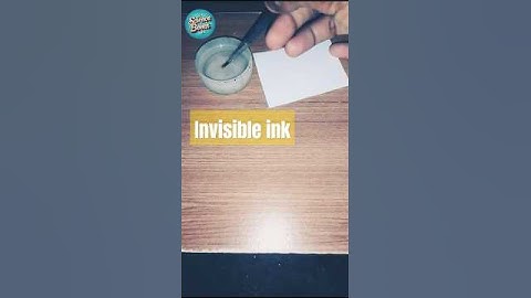 Make invisible ink at home.