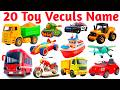 20 खिलौना गाड़ियों के नाम | Learn 20 Toy Vehicles Names in English &amp; Hindi | Kids Video