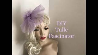 How to make a fascinator from tulle/netting/crinoline - DIY millinery hat making tutorial Part 2