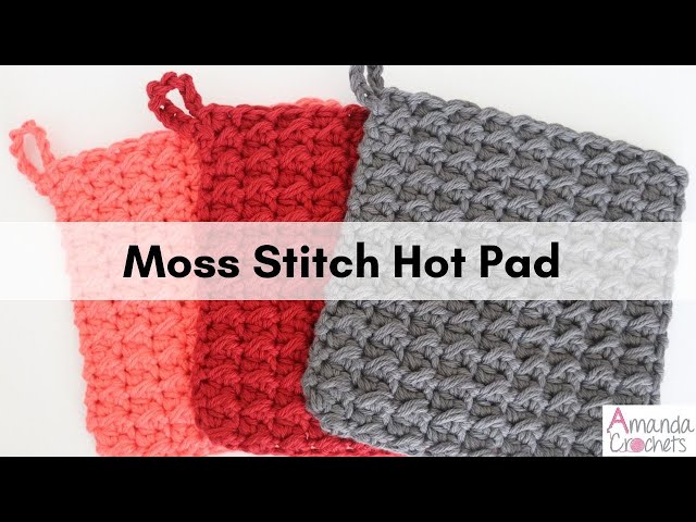 Moss Stitch Dish Towel - Amanda Crochets