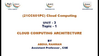 UNIT - 3_CLOUD COMPUTING ARCHITECTURE