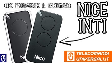 Come programmare un telecomando NICE INTI