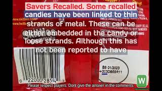 Wordle #971   Varieties of Starburst, Skittles and Life Savers gummies recalled