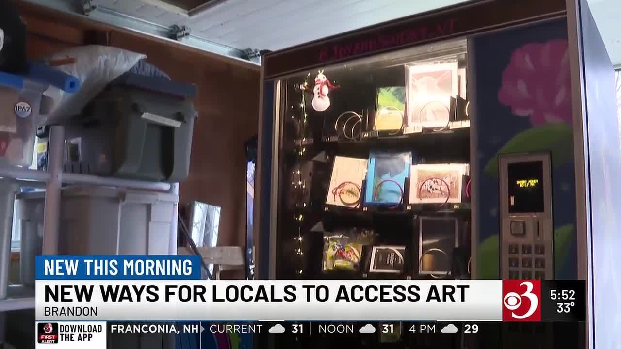 Vending machine dispenses local art in Brandon