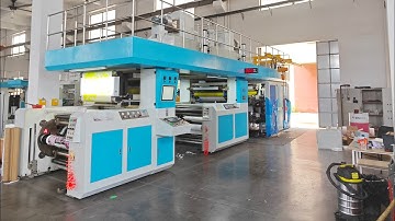 High Speed Test Running of  XHCI-E 4 Color Central Drum Flexo Printing Machine