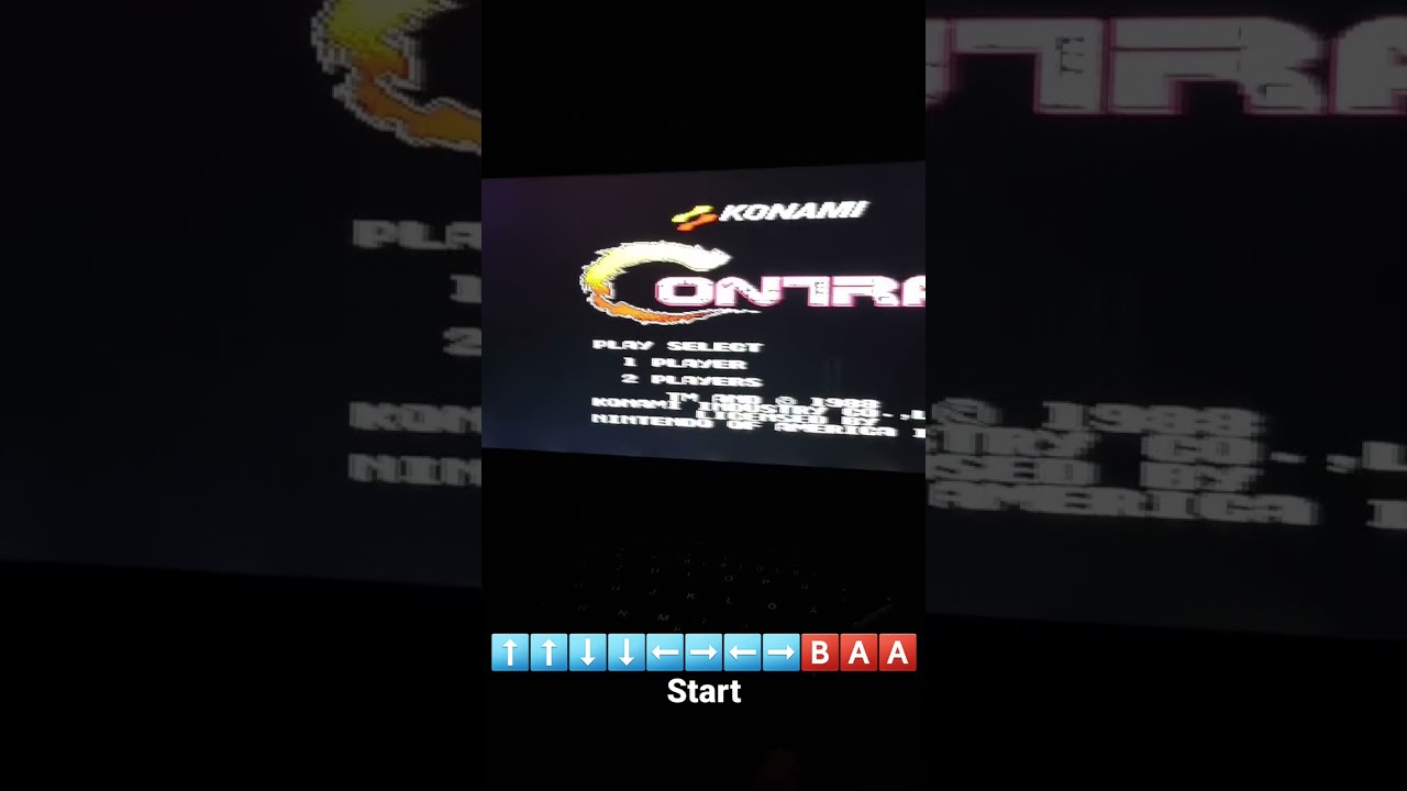 Contra NES / Nintendo Classic game start with 30 lives #shorts #NES # ...