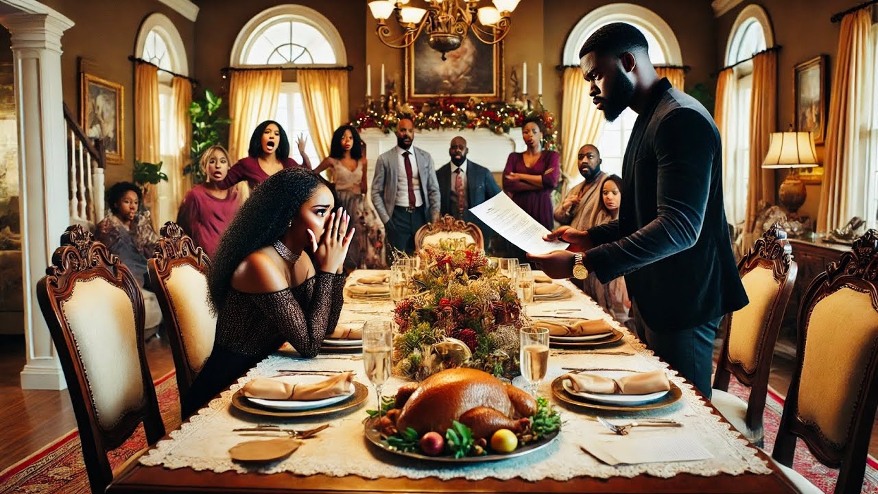 He humiliated her during thanksgiving dinner by serving her divorce paper before the entire family