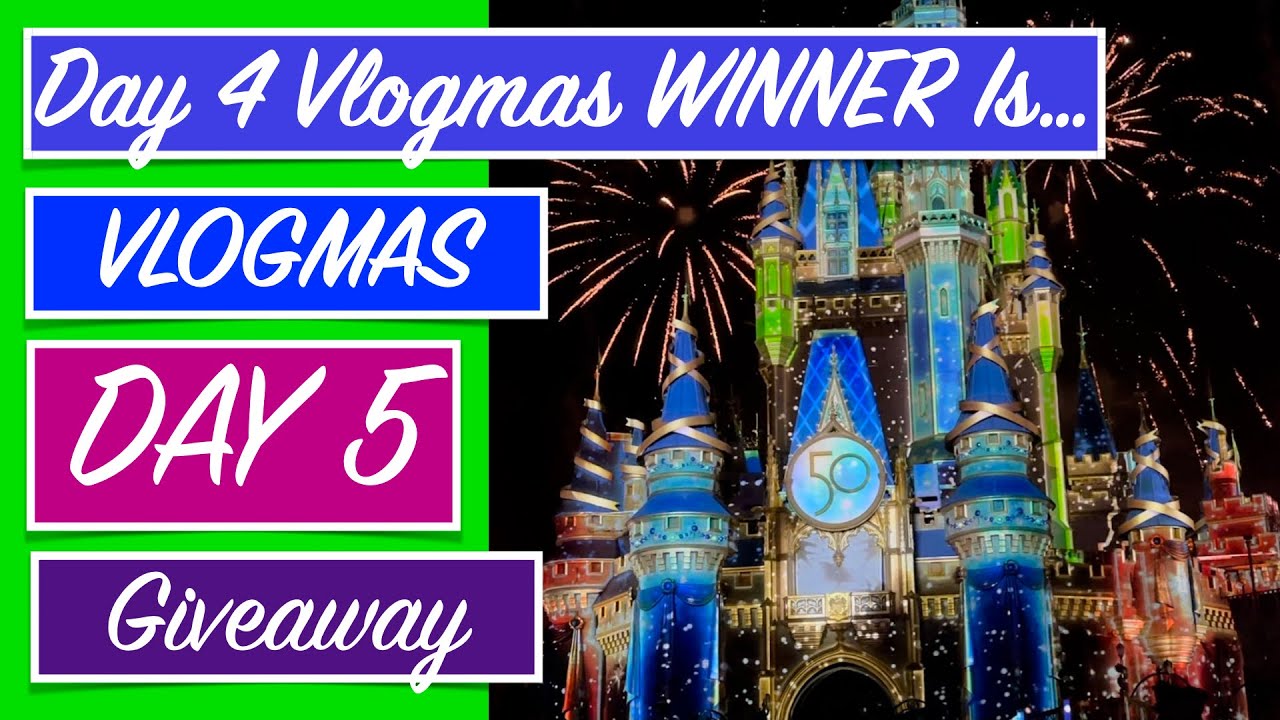 DISNEY Christmas VLOGMAS Day 5 Giveaway / Day 4 VLOGMAS:  The WINNER Is....