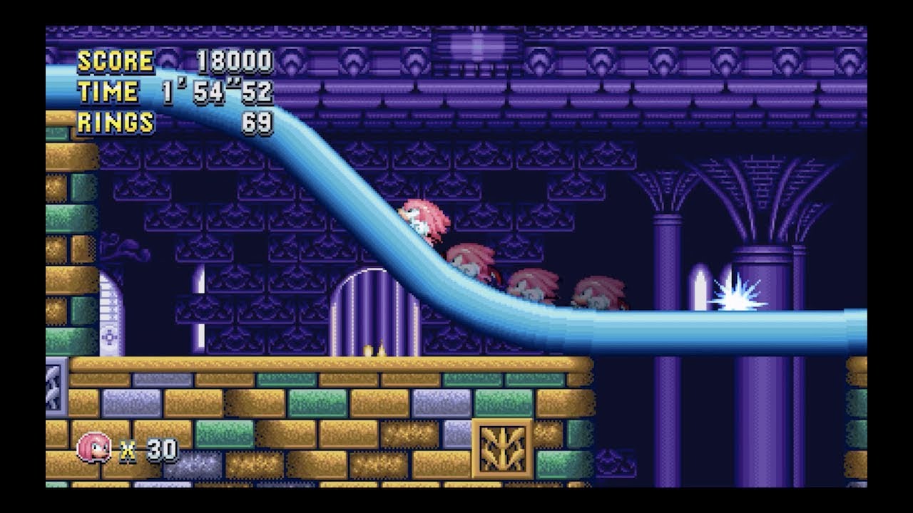 Sonic Mania Hydrocity Zone Act 2 (Super Knuckles) [1080 HD] YouTube