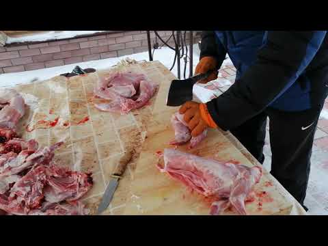 Тест тяпки (удлинённая рукоять) х12мф и ножа чибис х12мф