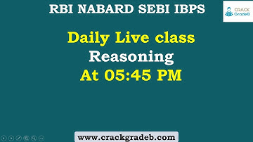 Directions (Reasoning) for RBI/NABARD Class-1