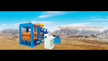 QTJ4-25C semi-automatic cement brick making machine production line.
