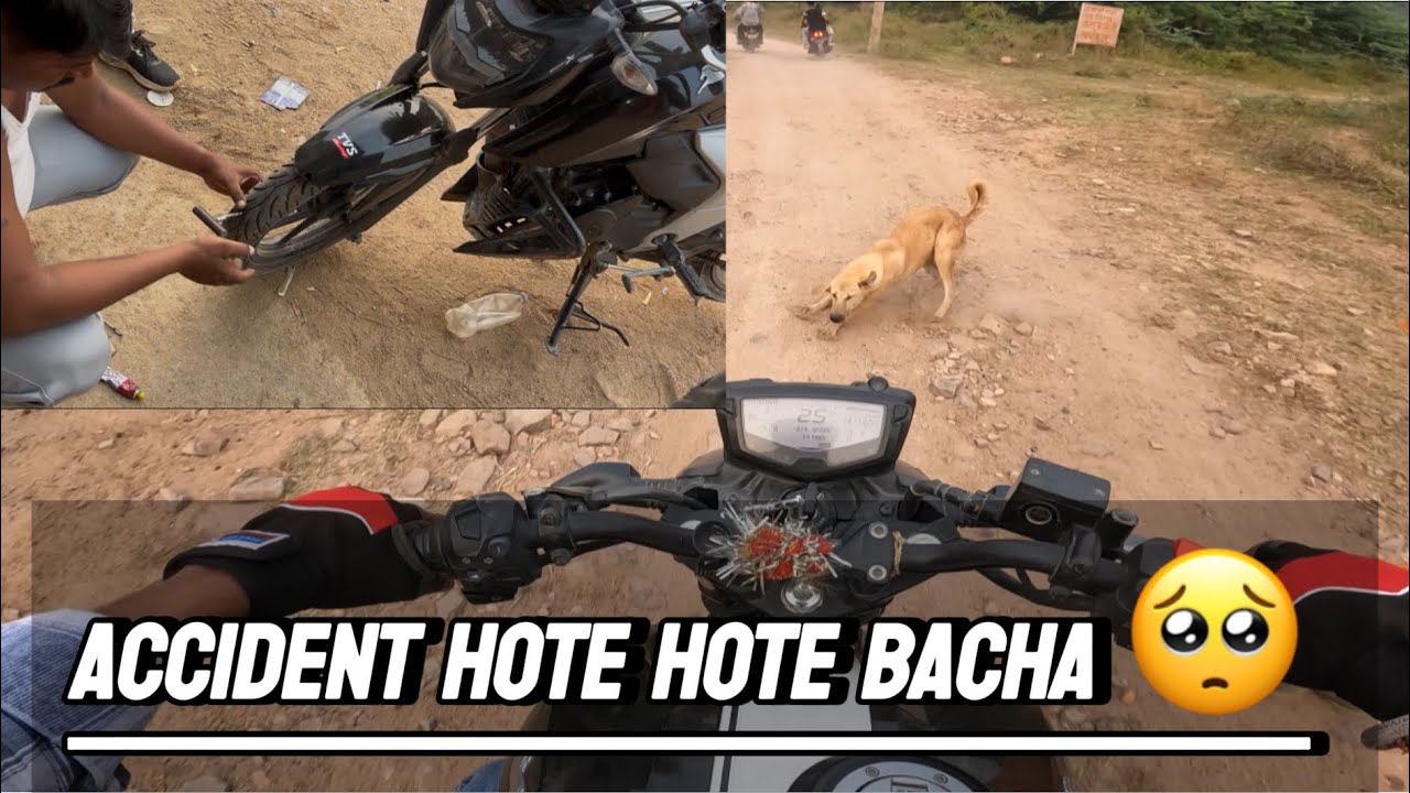 UP TO MP RIDE PART=3  ACCIDENT HOTE HOTE BACHA  🥺 BIKE HUI PUNCTURE 😔 TRIP PAR HUAA JADA NUKSAN