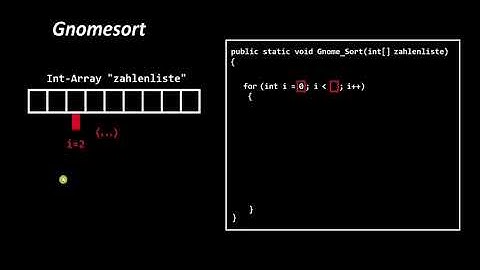 Gnomesort  (Sortierverfahren Teil 3, Code Aufgabe, C#)