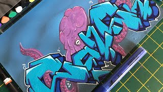 Graffiti canvas 🔵🐙/Ganch