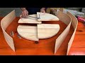 Woodworking Ideas Unique & Interesting Curved Wood Strips // Creative Design Space Saving Food Tray