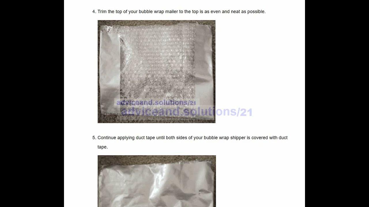 Home Made Bubble Wrap Mailing Envelope ⇰ How to Make Bubble Wrap