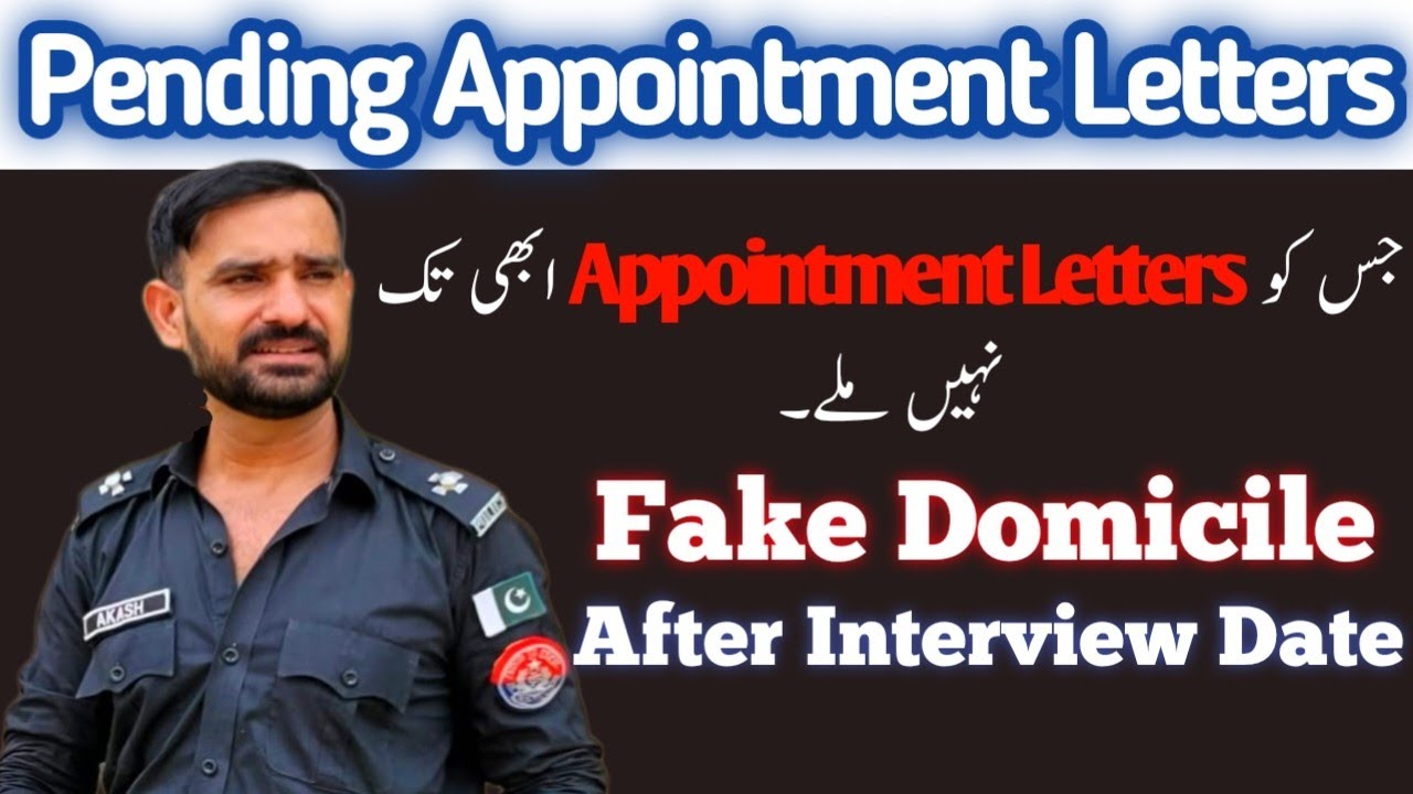 Pending Appointment Letters - Fake Domicile 