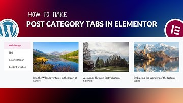 How To Make Post Category Tabs in Elementor - Wordpress Website - FREE