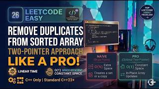 LeetCode #26 Remove Duplicates from Sorted Array 🚀 | Best Two Pointer Approach in C++ |