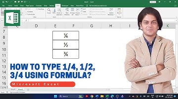 How to type 1/4, 1/2, 3/4 using formula in excel?