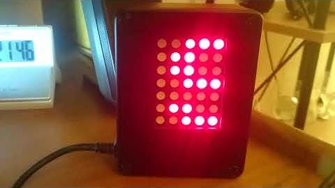 Arduino scrolling message and clock on 5x7 LED matrix test